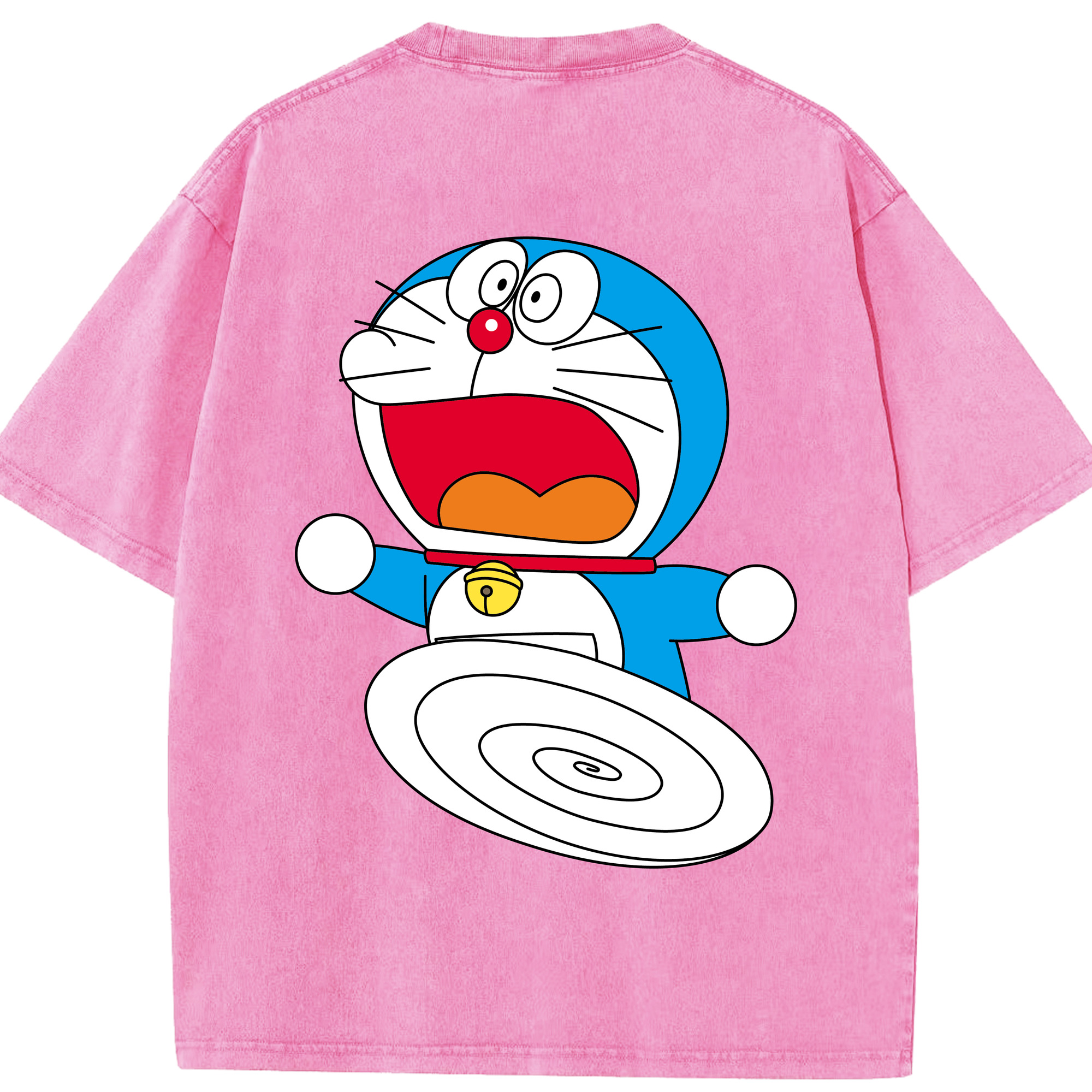 （画像用） ドラえもん Doraemon 綿100% ヴィンテージ風 半袖Tシャツ（背面プリント）